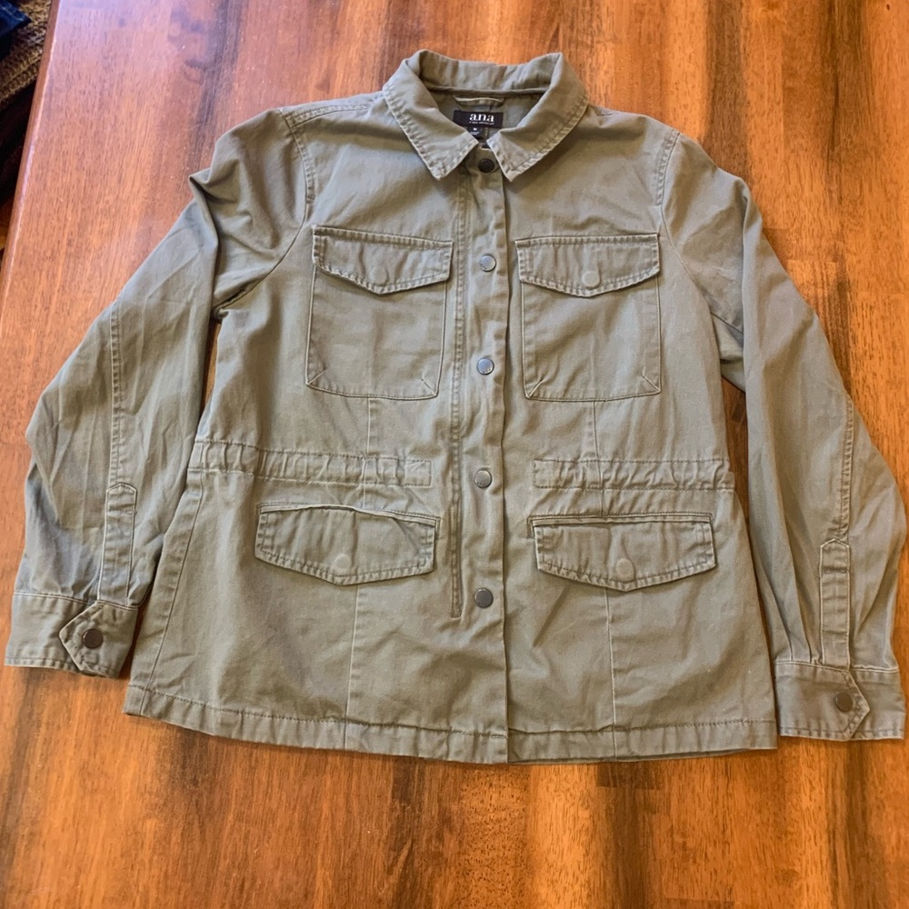 a.n.a Olive Green Utility Jacket